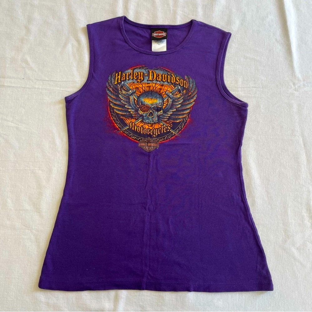 Harley-Davidson Vintage Orlando, Florida Fitted Graphic Muscle Tee  Womens L